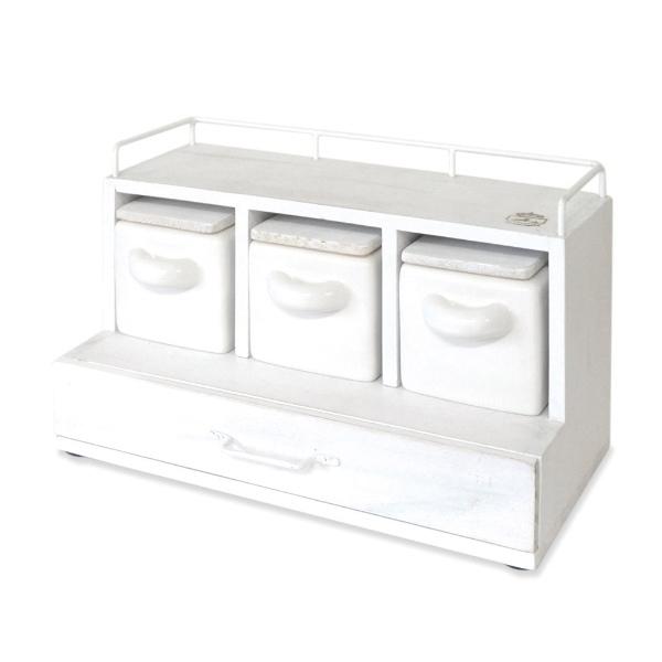 dショッピング |調味料ラック 3スパイスラック 引き出し付き