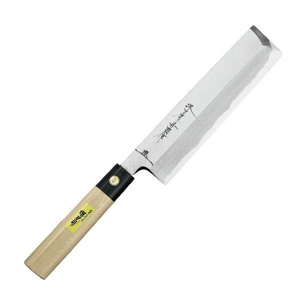 包丁 菜切包丁 両刃 岩国作 刃渡り 180mm 堺刀司 （ 菜切 料理包丁