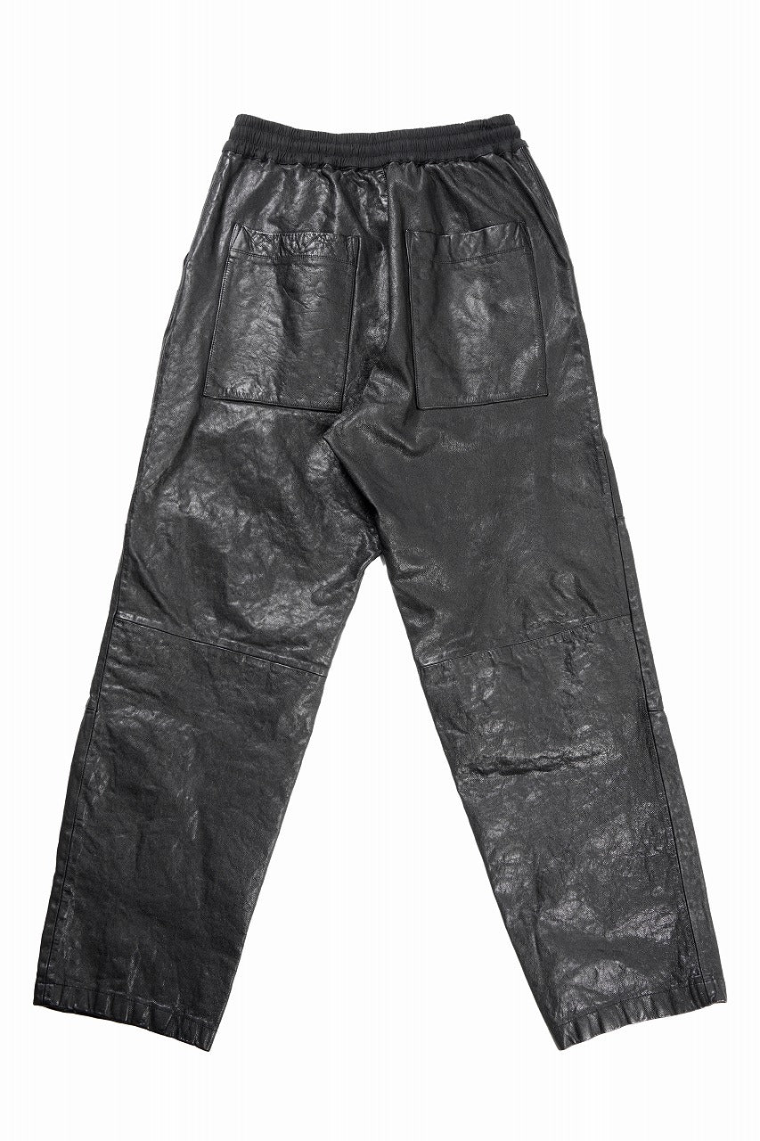 A.F ARTEFACT EASY SAROUEL WIDE PANTS / GOAT LEATHER (BLACK)の商品