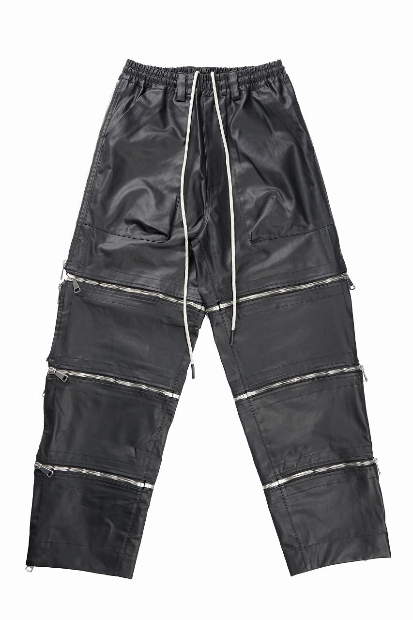 A.F ARTEFACT MATTE COATING ZIP WIDE PANTS (BLACK) – LOOM OSAKA