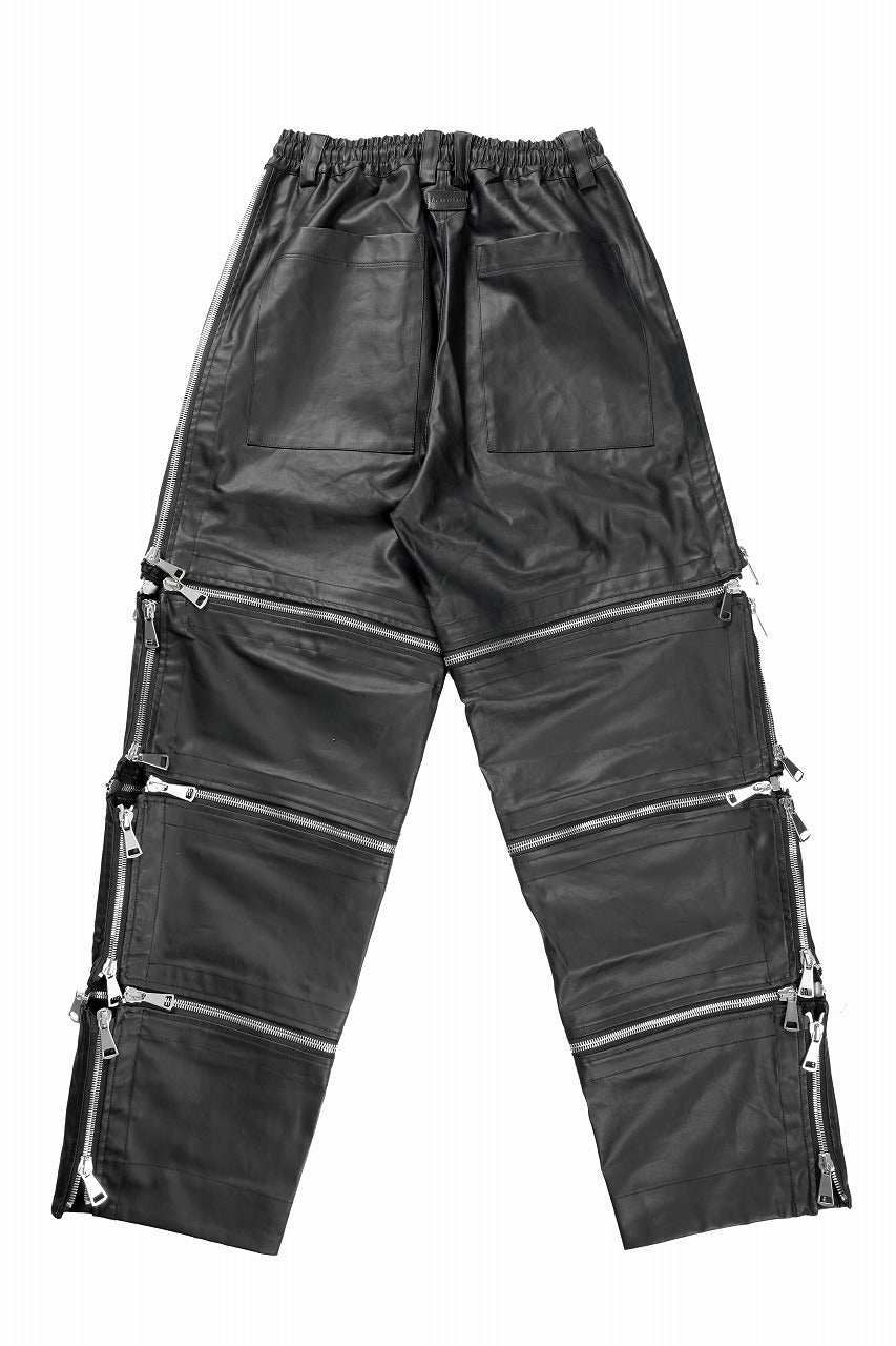 A.F ARTEFACT MATTE COATING ZIP WIDE PANTS (BLACK) – LOOM OSAKA