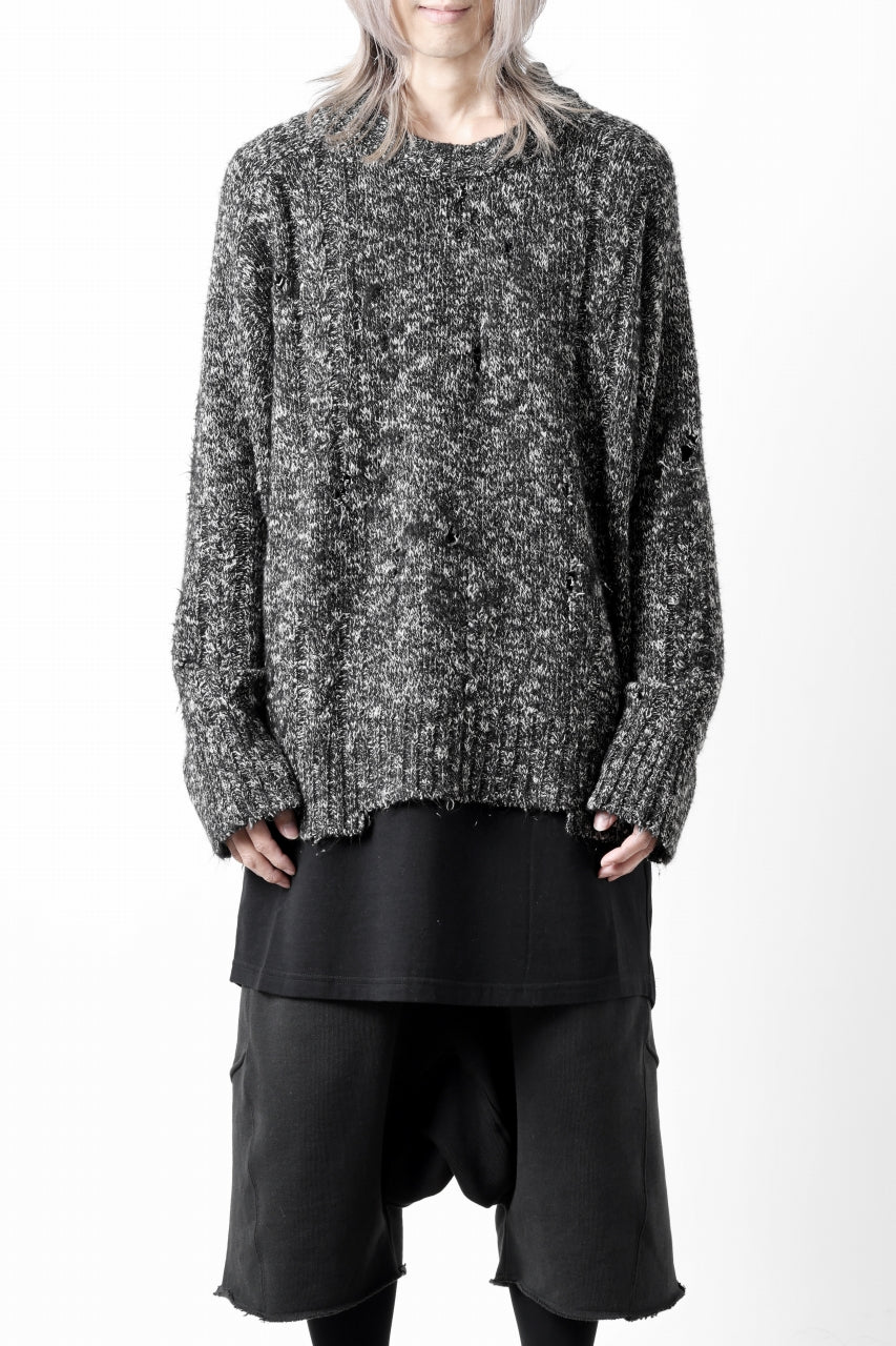 A.F ARTEFACT GRUNGE SWEATER / MELANGE WOOL (BLACK MIX)の商品ページ