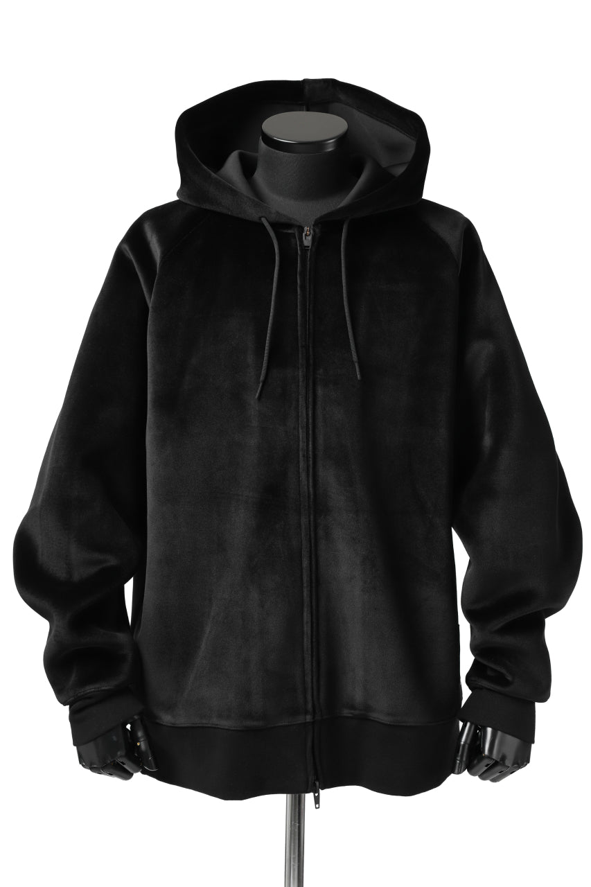 Y-3 Yohji Yamamoto FULL ZIP SQUARE HOODIE PARKA / VELVET SPACER