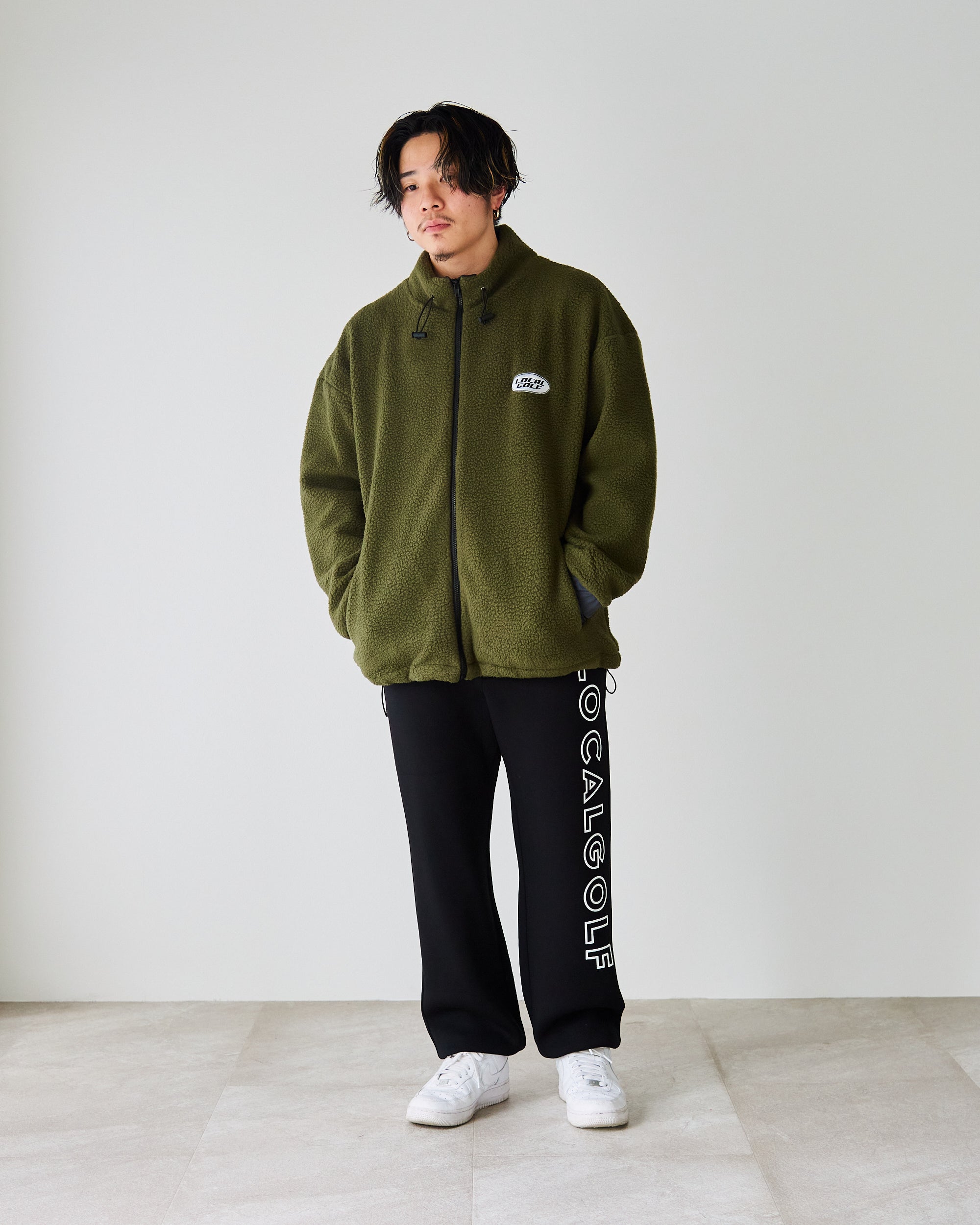 Garage Logo Fleece JKT | Khaki – Local GOLF