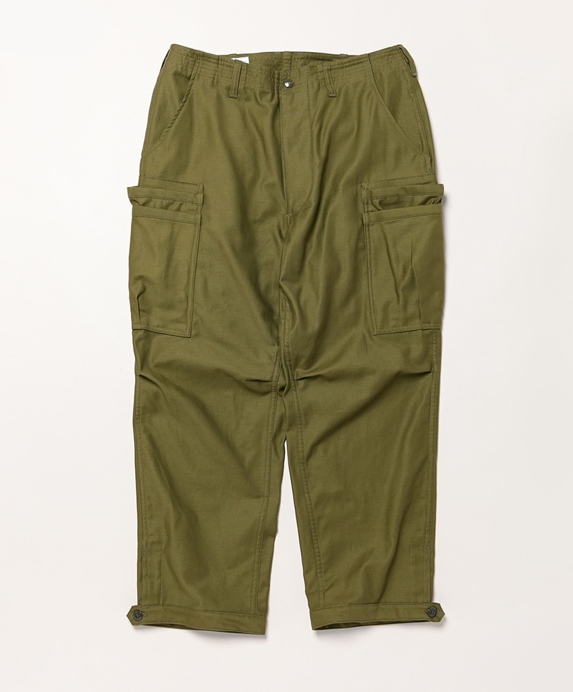 Overgrown Pants 4/5 - Back Satin(L(MEN) Olive/オリーブ): SASSAFRAS