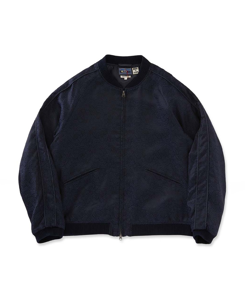 ビズヒキサテンジップアップジャケット(L(MEN) Dark Navy/ダーク