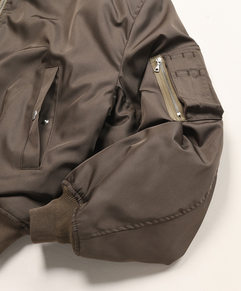High Density Silk Twill Flight Blouson(3(MEN) Blue Gray/ブルー