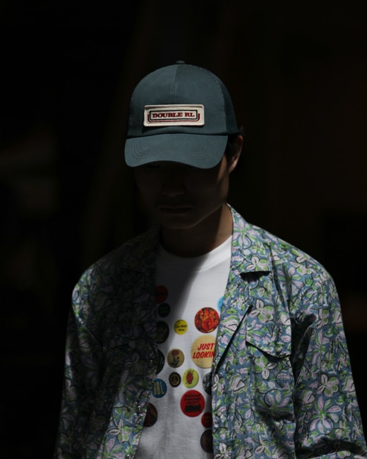 DOUBLE RL Logopatch Twill Trucker Cap [Green]