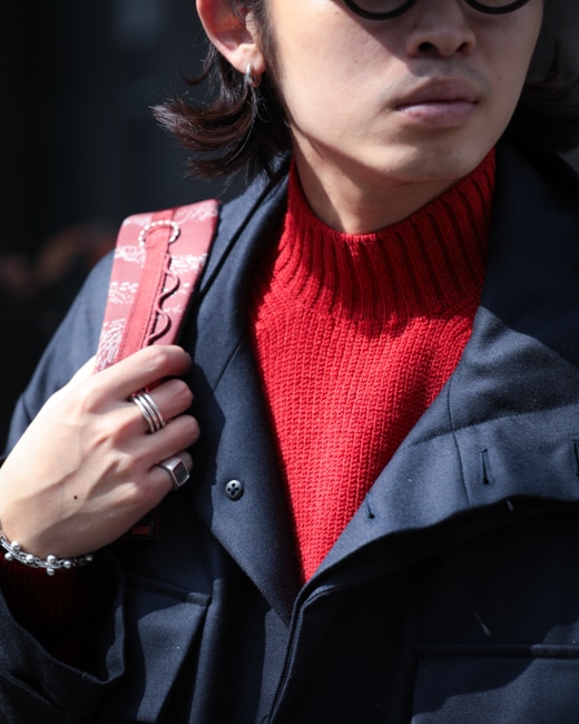 MAATEE&SONS 強撚SHETLAND FINE LAMB ARMY SWEATER