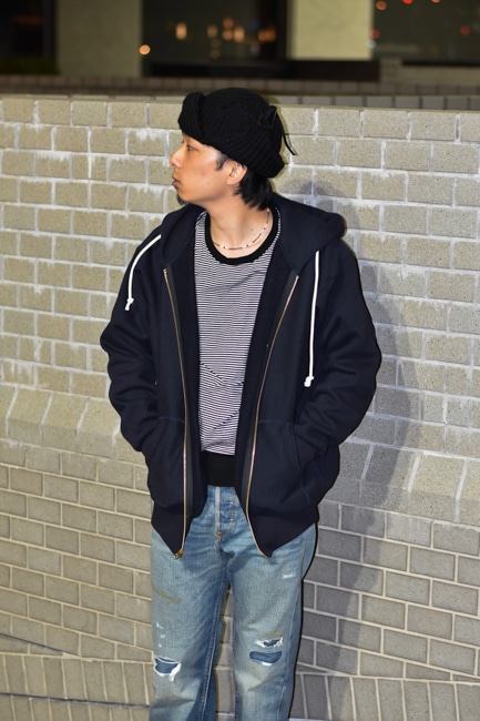 BONCOURA/ボンクラ Zip Hoodie [ネイビー] 20241127