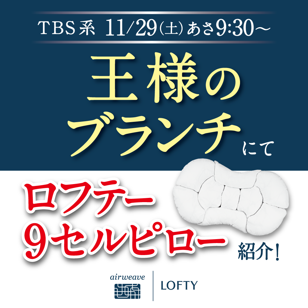 最上位モデル枕 ロフテー 9セルピロー クッションファイバー×エア