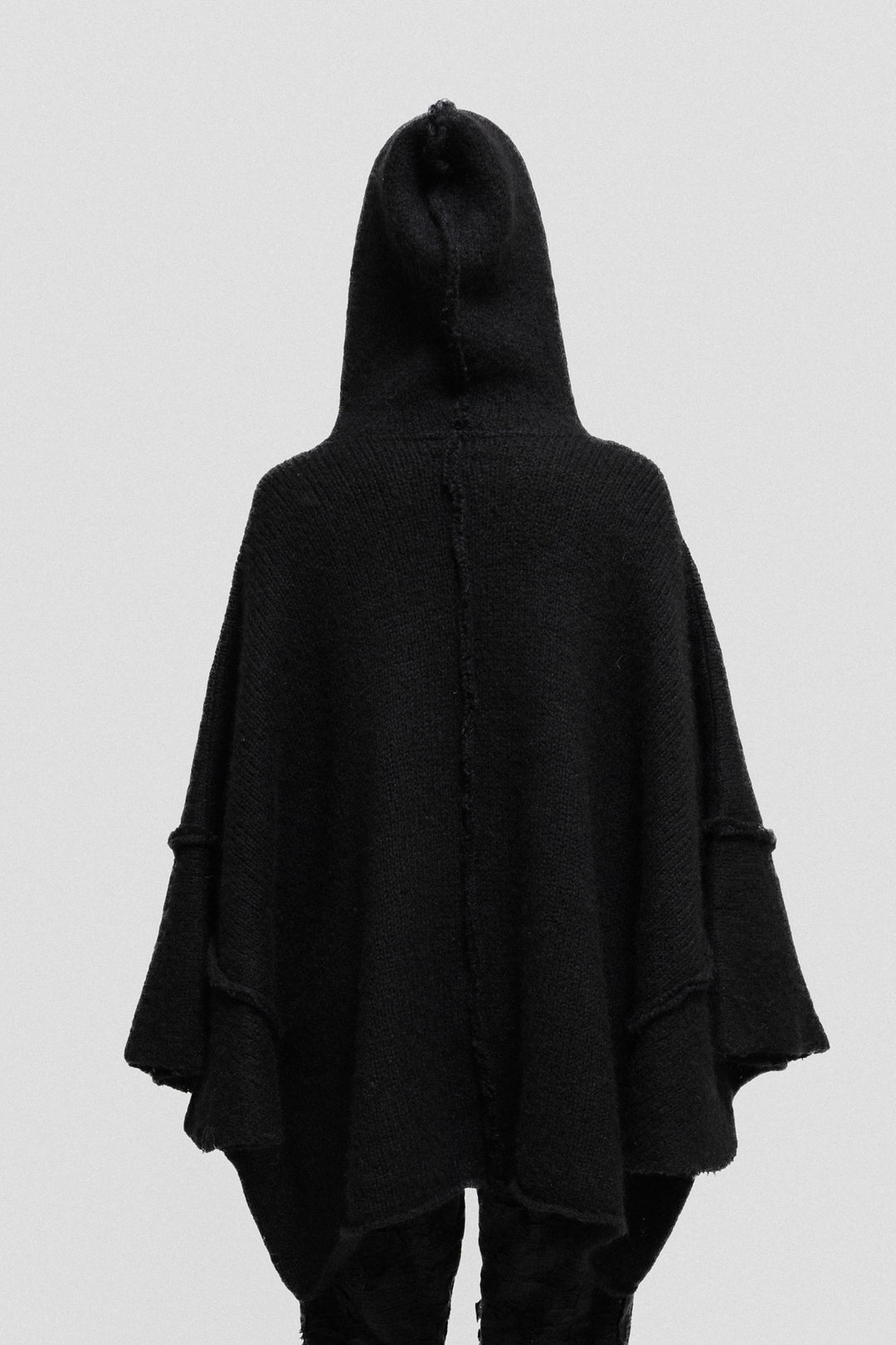 L.G.B - Alpaca wool oversized poncho hoodie – L'OBSCUR