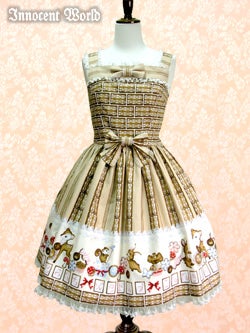 Innocent World リボンアップリケJSK Icing Cookie Ribbon JSK by
