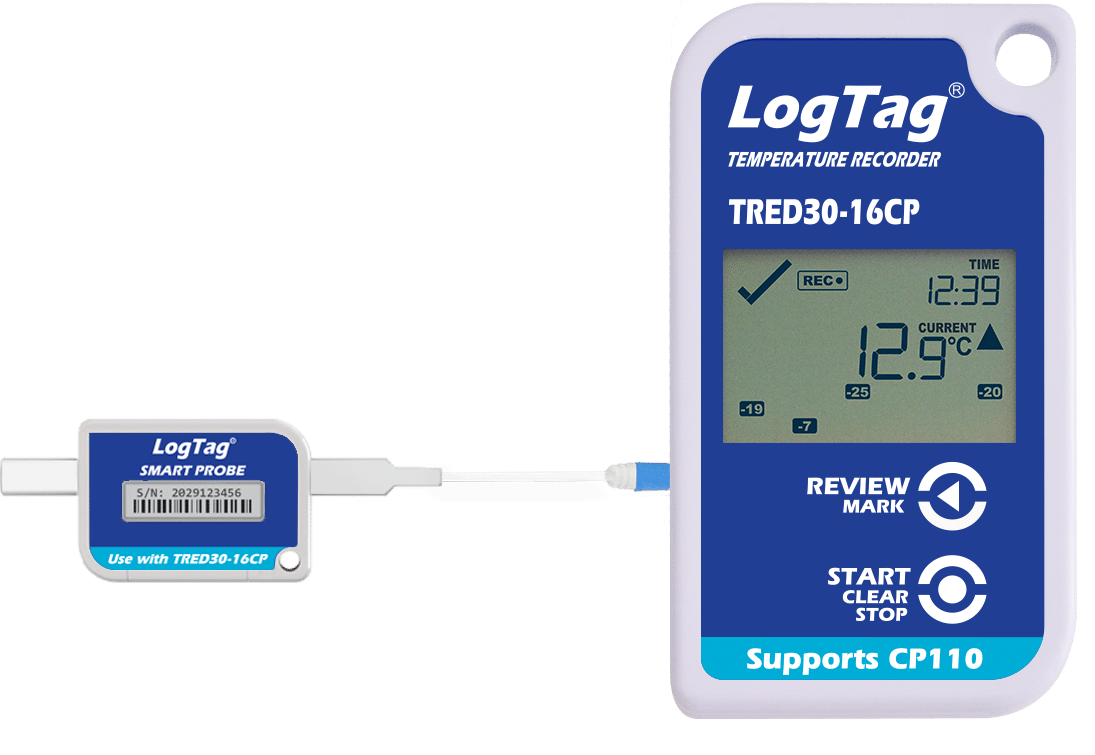 TRED30-16: External Probe LCD Temperature Data Logger