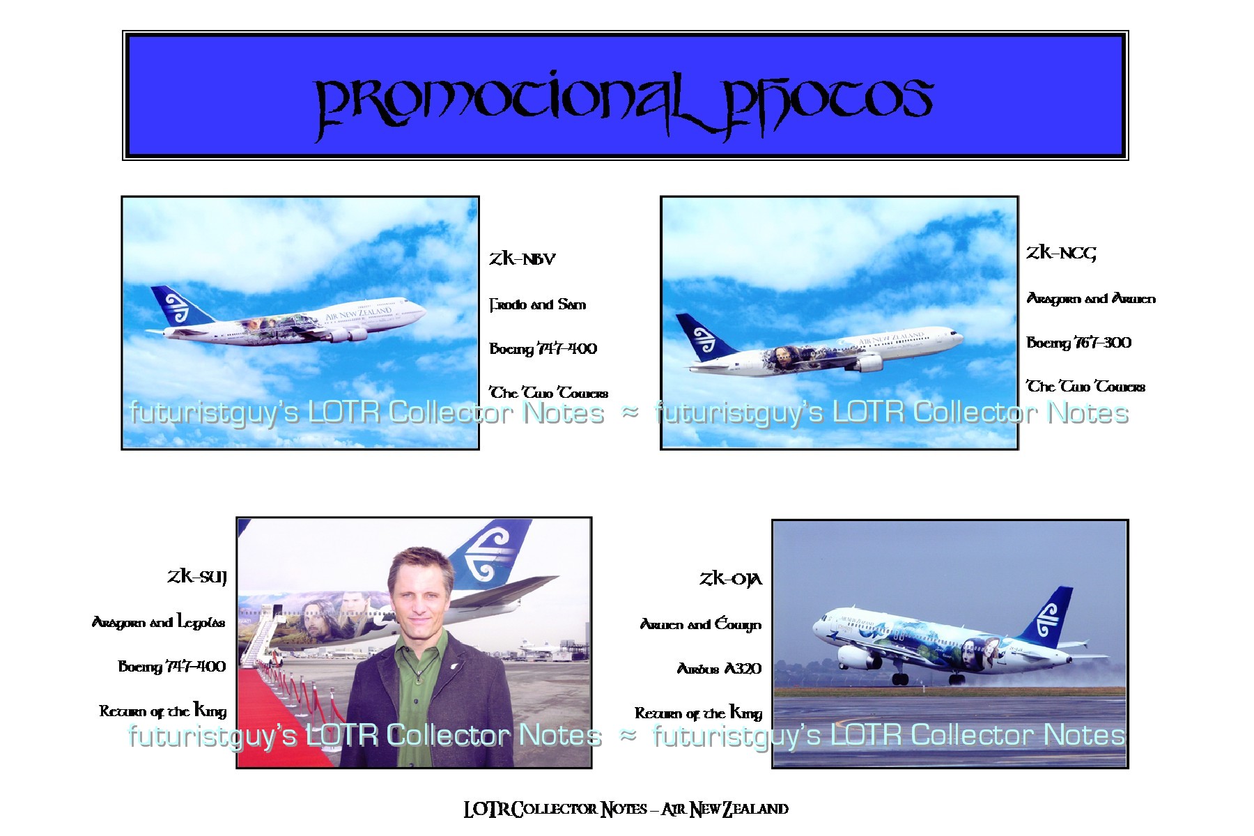 Air New Zealand & Herpa* | Lord of the Rings Collector Notes