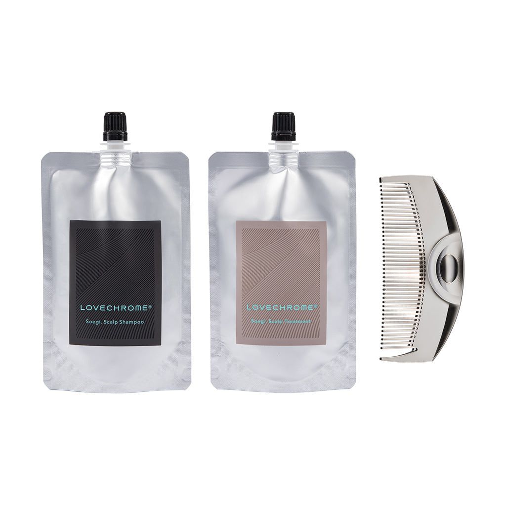 LOVE CHROME INBATH Paddle Comb Premium Black