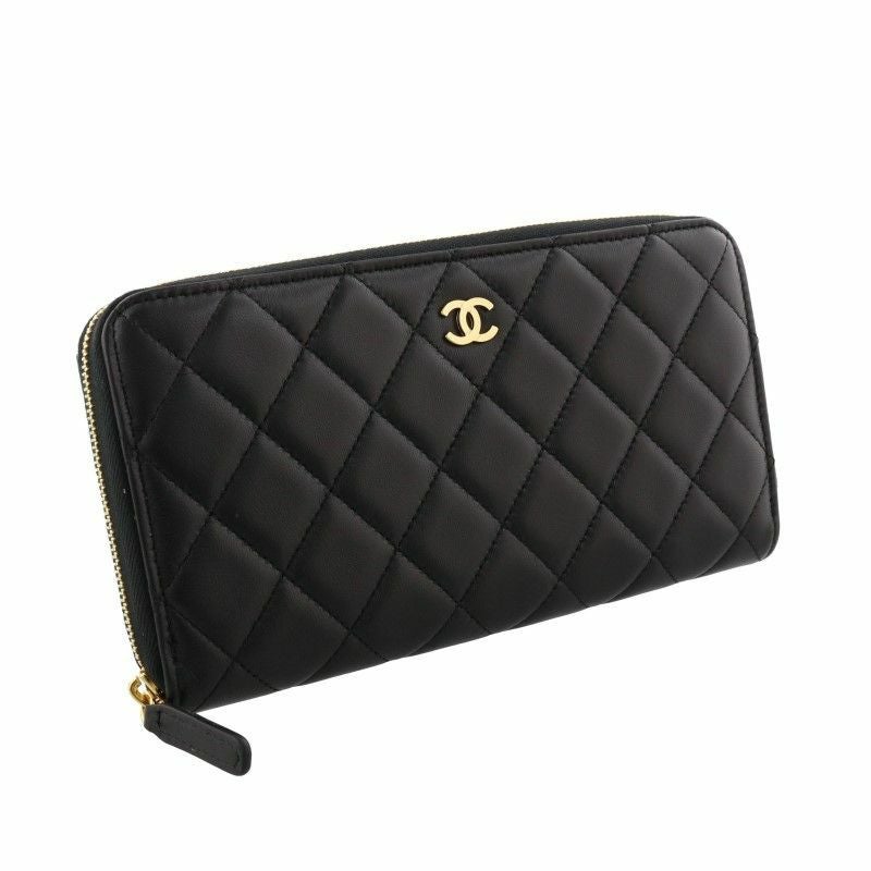 シャネル CHANEL 長財布 レディース マトラッセ ブラック AP0242