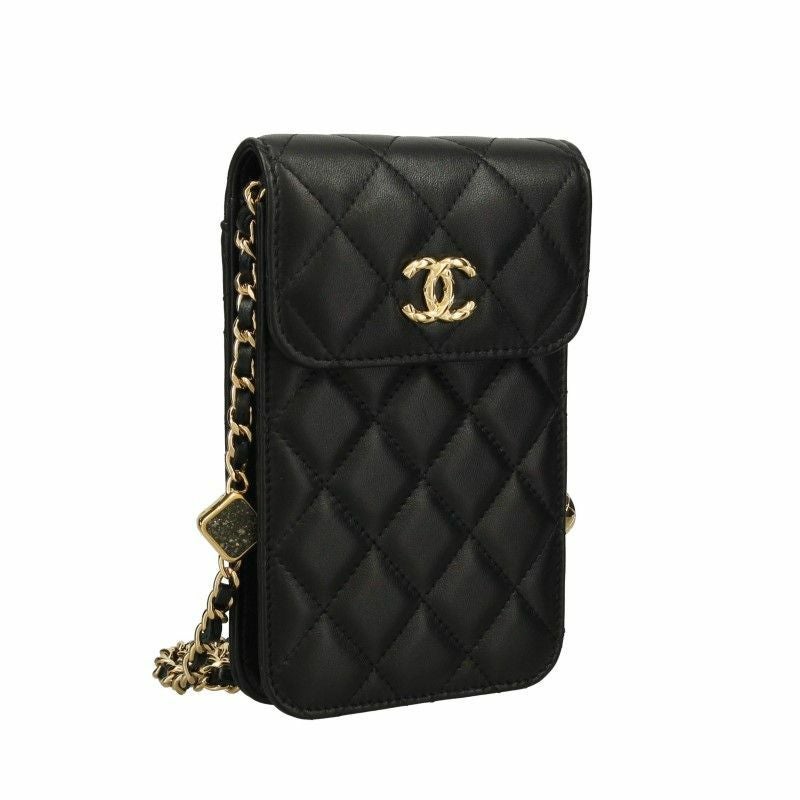 シャネル スマホショルダー レディース ブラック CHANEL AP3415 B12933
