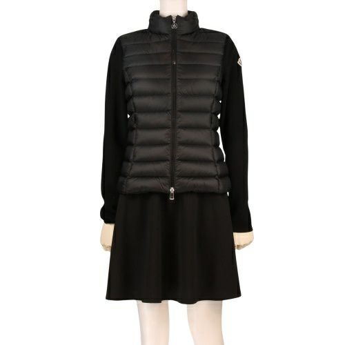 モンクレール ダウンジャケット レディース Lサイズ CARDIGAN ブラック