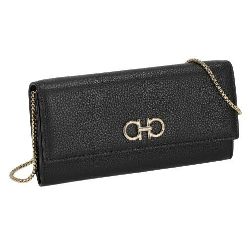 フェラガモ 長財布 チェーンウォレット レディース グリーン FERRAGAMO