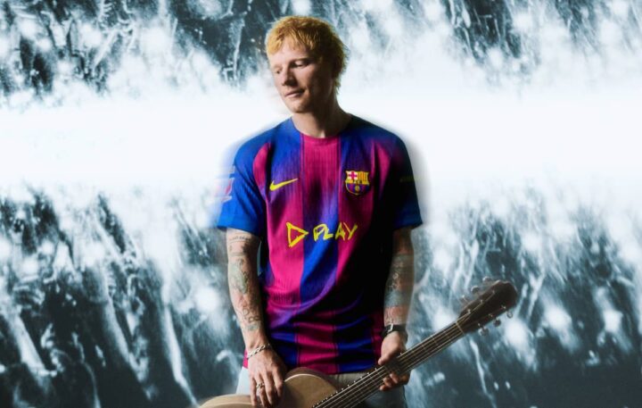 Ed Sheeran、FCバルセロナと協力して限定のクラシコのユニフォームが