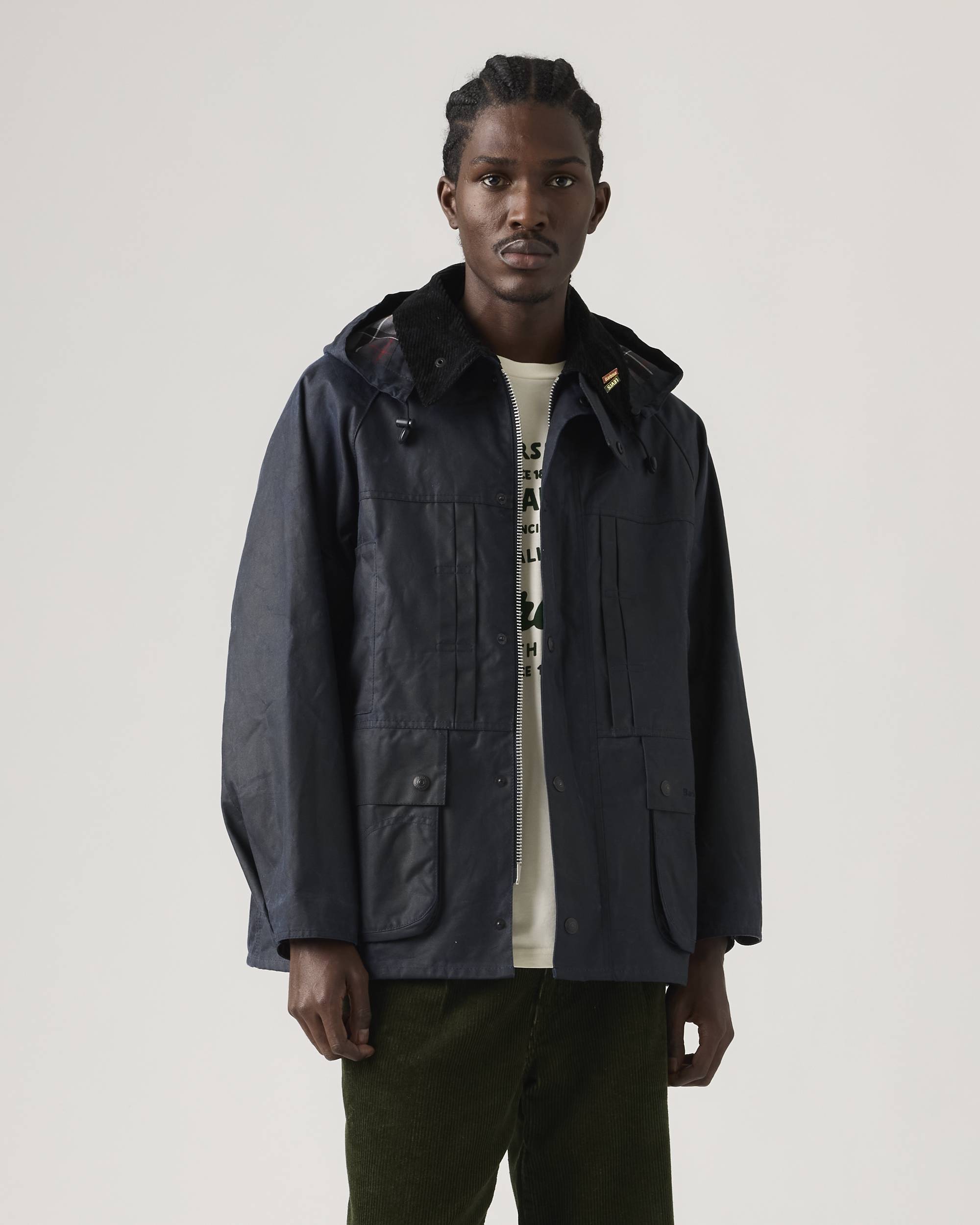Levi's® X Barbour Oversized Bedale Waxed Jacket - Blue | Levi's® NL