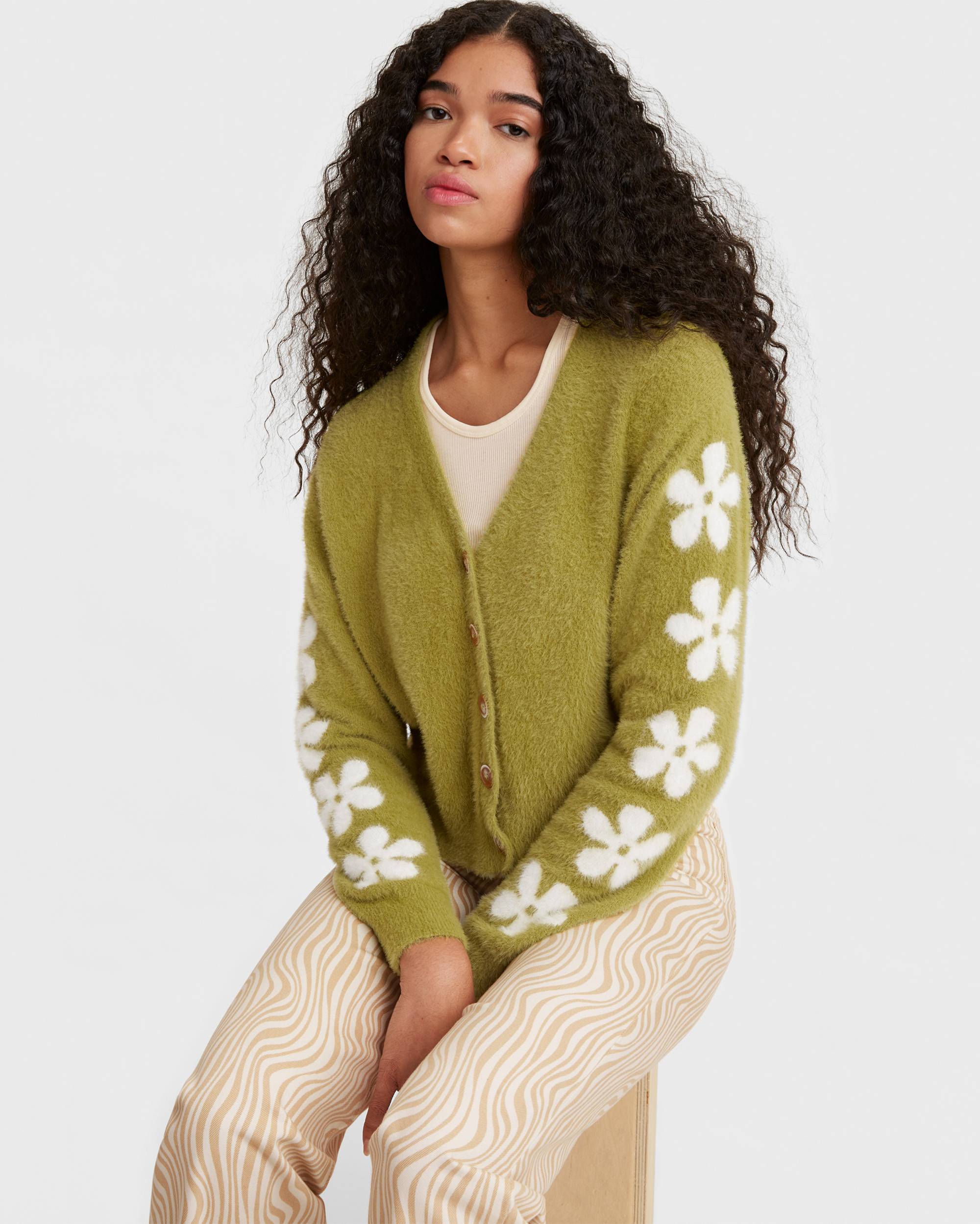 Audrey Cozy Cardigan - Green | Levi's® XK