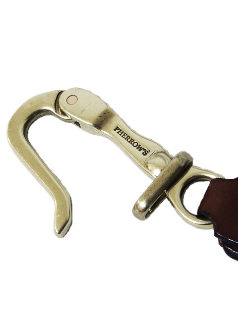 Pherrow's（フェローズ） 】 変形フックバックルレザーベルト [ BROWN