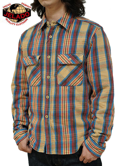 JELADO（ジェラード） 】 ヘビーチェックネルシャツ [ ショート丈