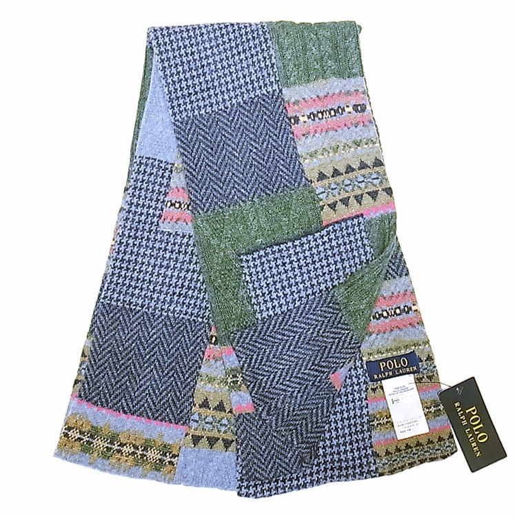 POLO RALPH LAUREN Jacquard Patch-Work Scarf パッチワーク - Luby's