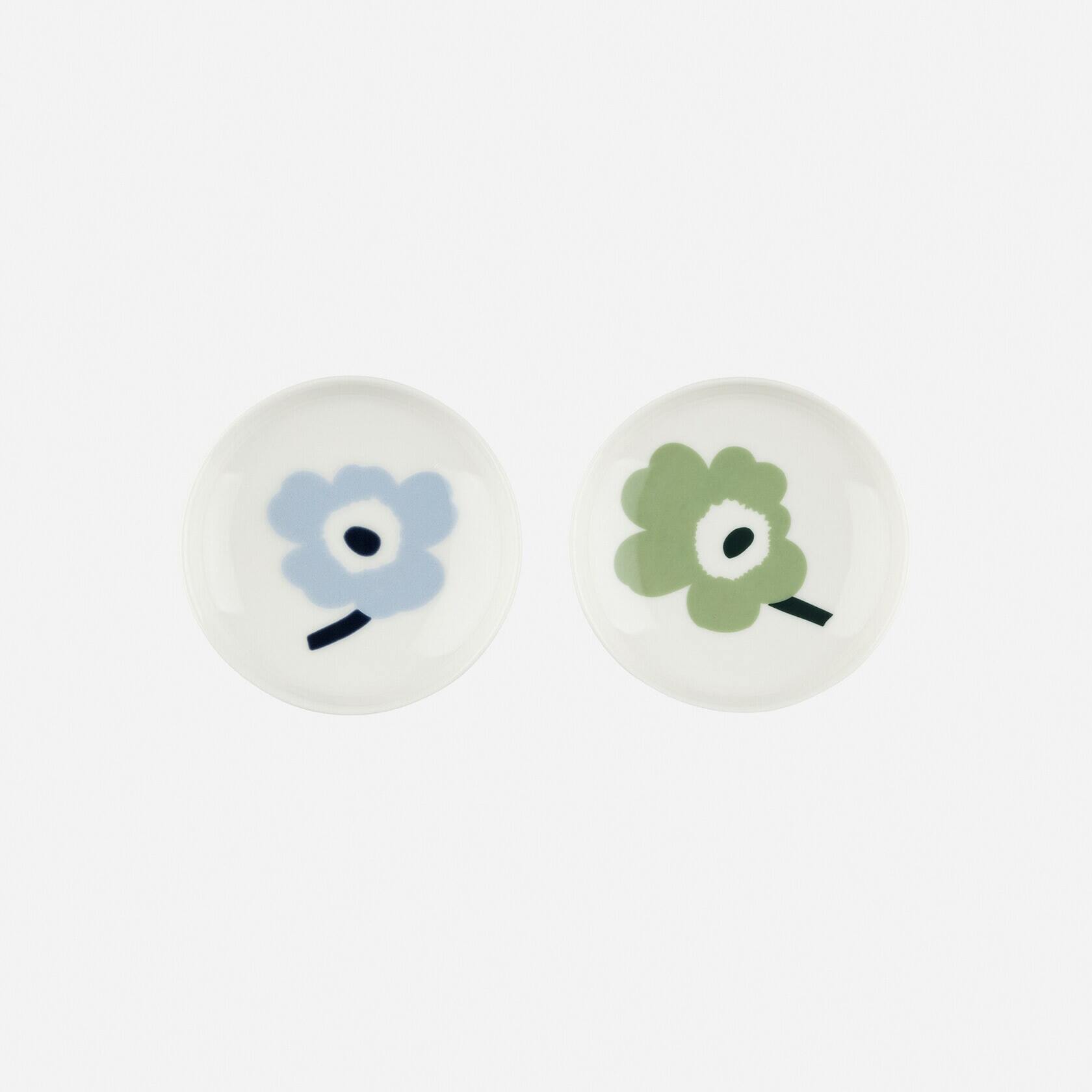アジア限定】marimekko PLATE 8.5cm 2枚セット Unikko ライトブルー