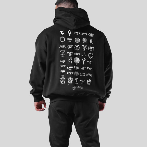 Heritage Logo Oversize Sweat Hoodie - Black – LÝFT