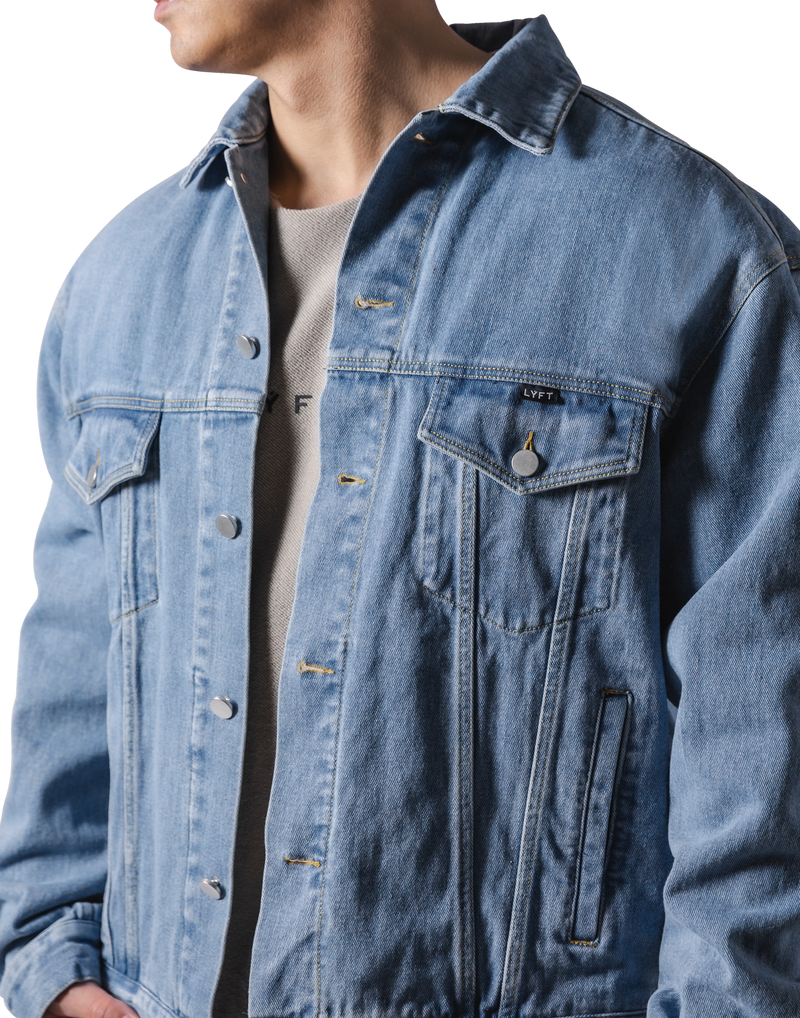 Back Emblem Denim Jacket - Blue – LÝFT