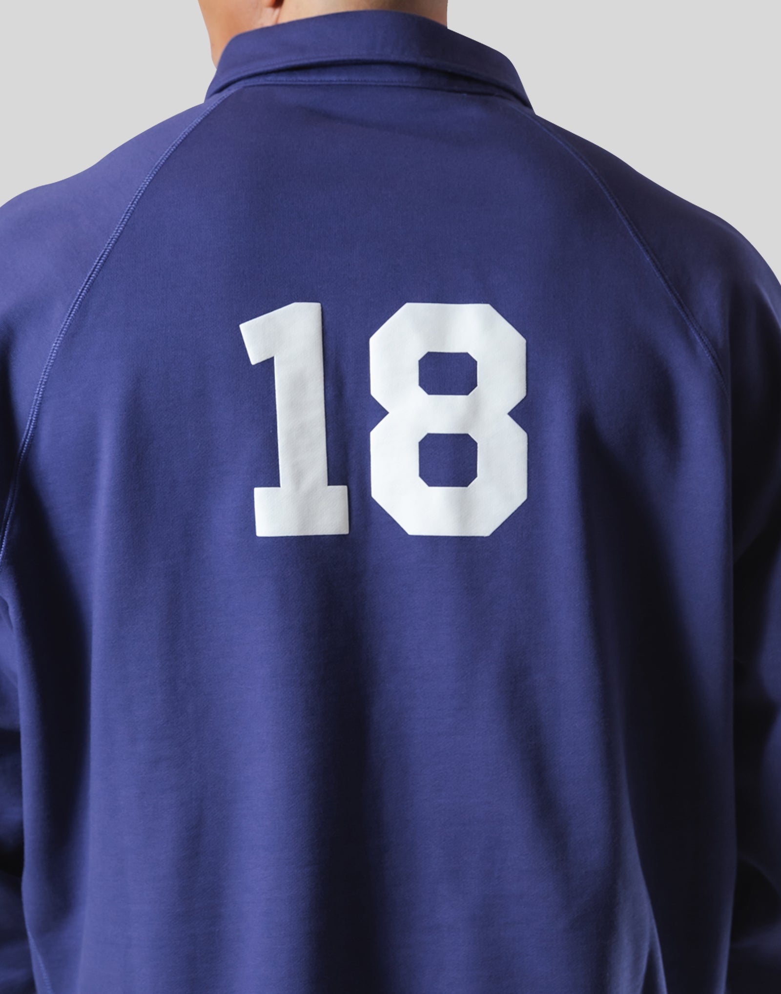 18 Logo Sweat Polo Shirt - Navy – LÝFT