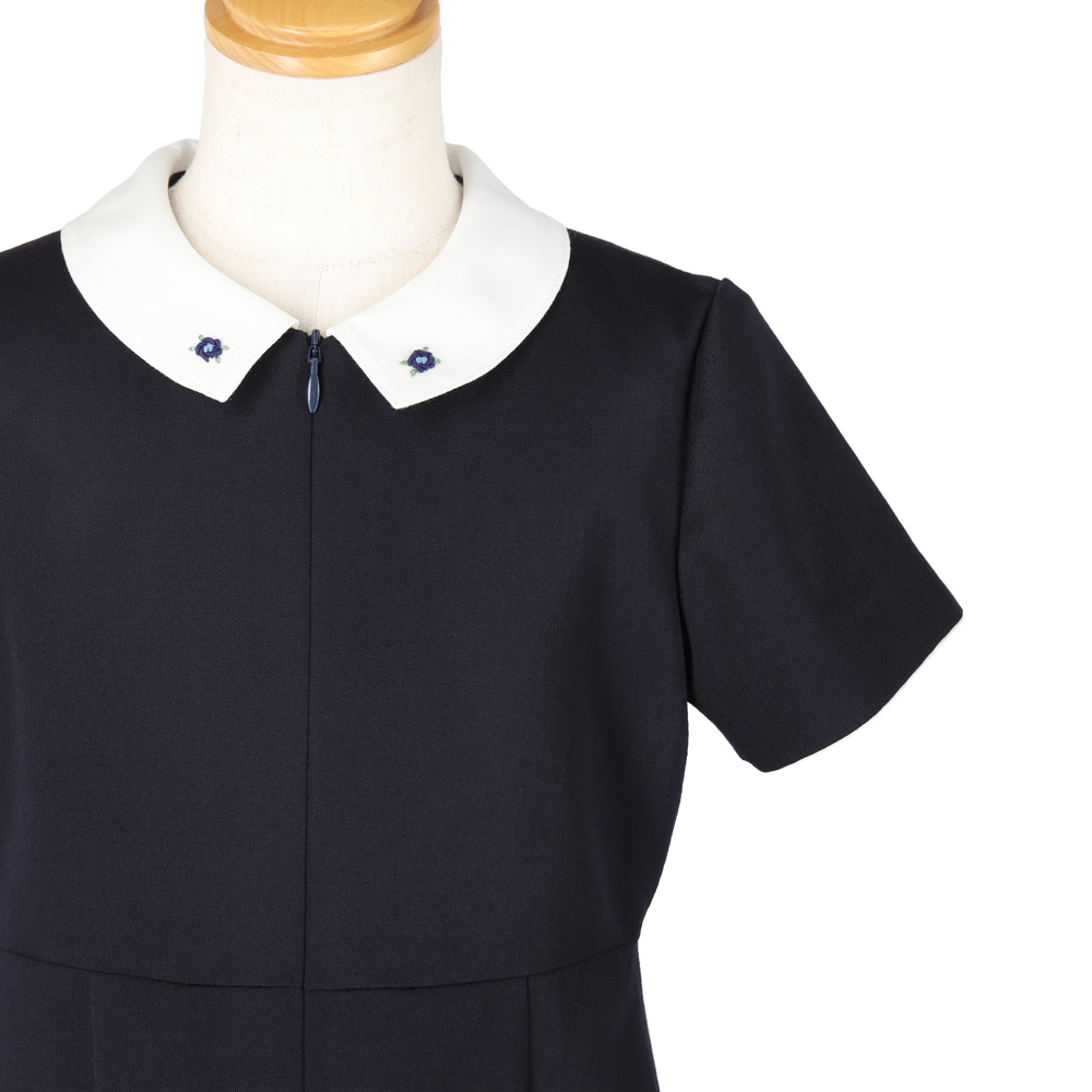 刺繍入り前開きワンピース【23OP-FF-6SP】 | 目白・恵比寿のお受験用品