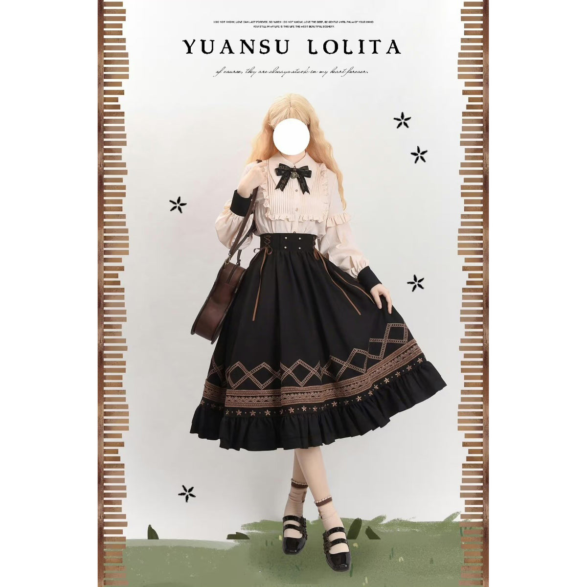 漆黒の幾何学刺繍コルセットスカート – ManusMachina