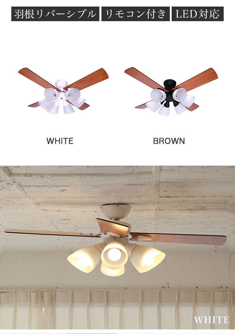 シーリングファン Windouble (6-lights)