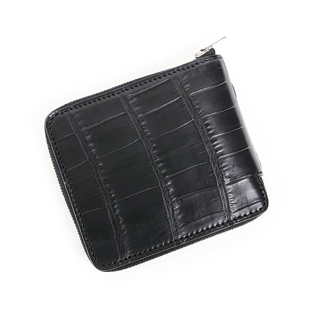 GRES グレ クロコダイル ヴァニラ染 定価12万 ラウンドファスナー 財布