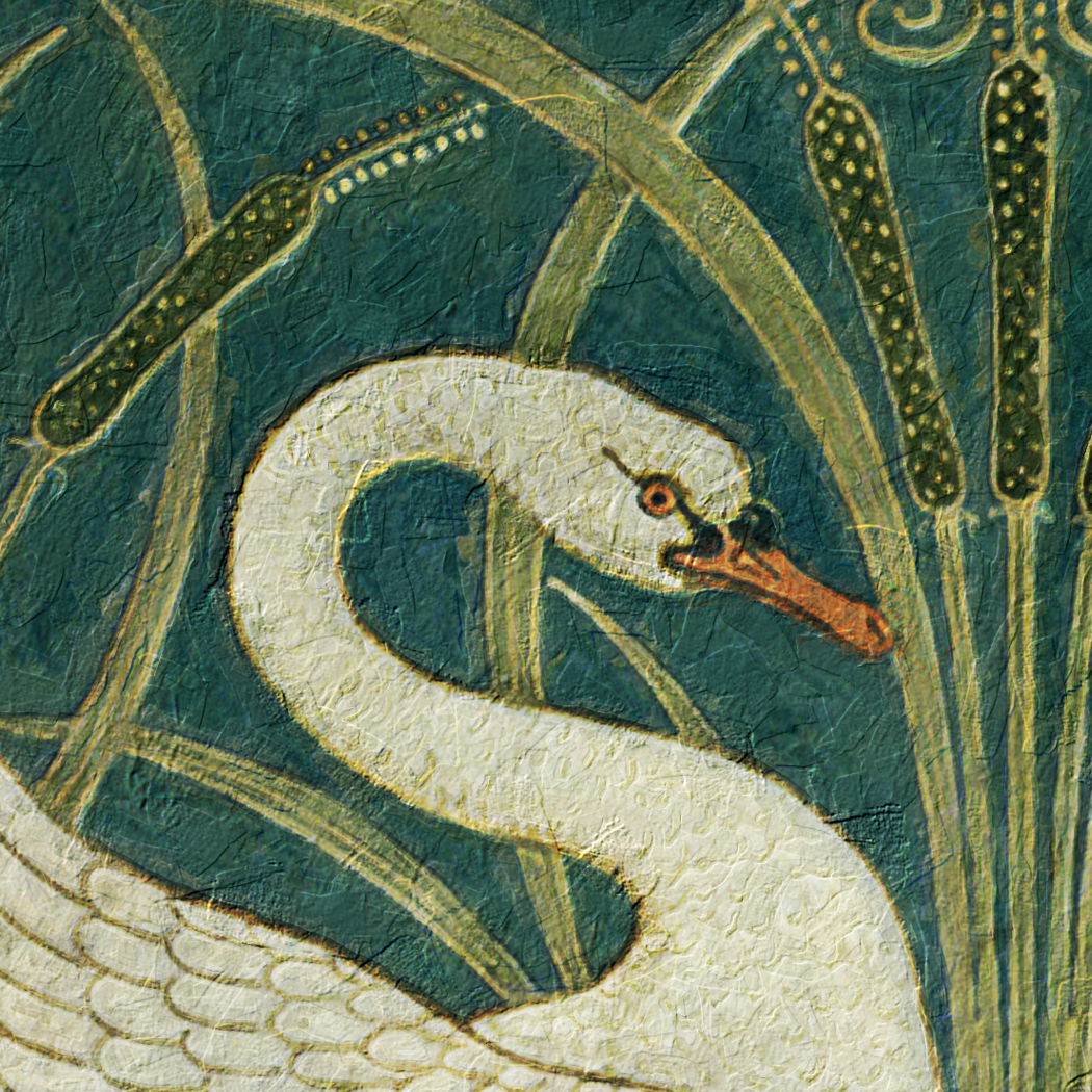 Two White Swans Decorative Tray with Brass Handles – Madison Bay