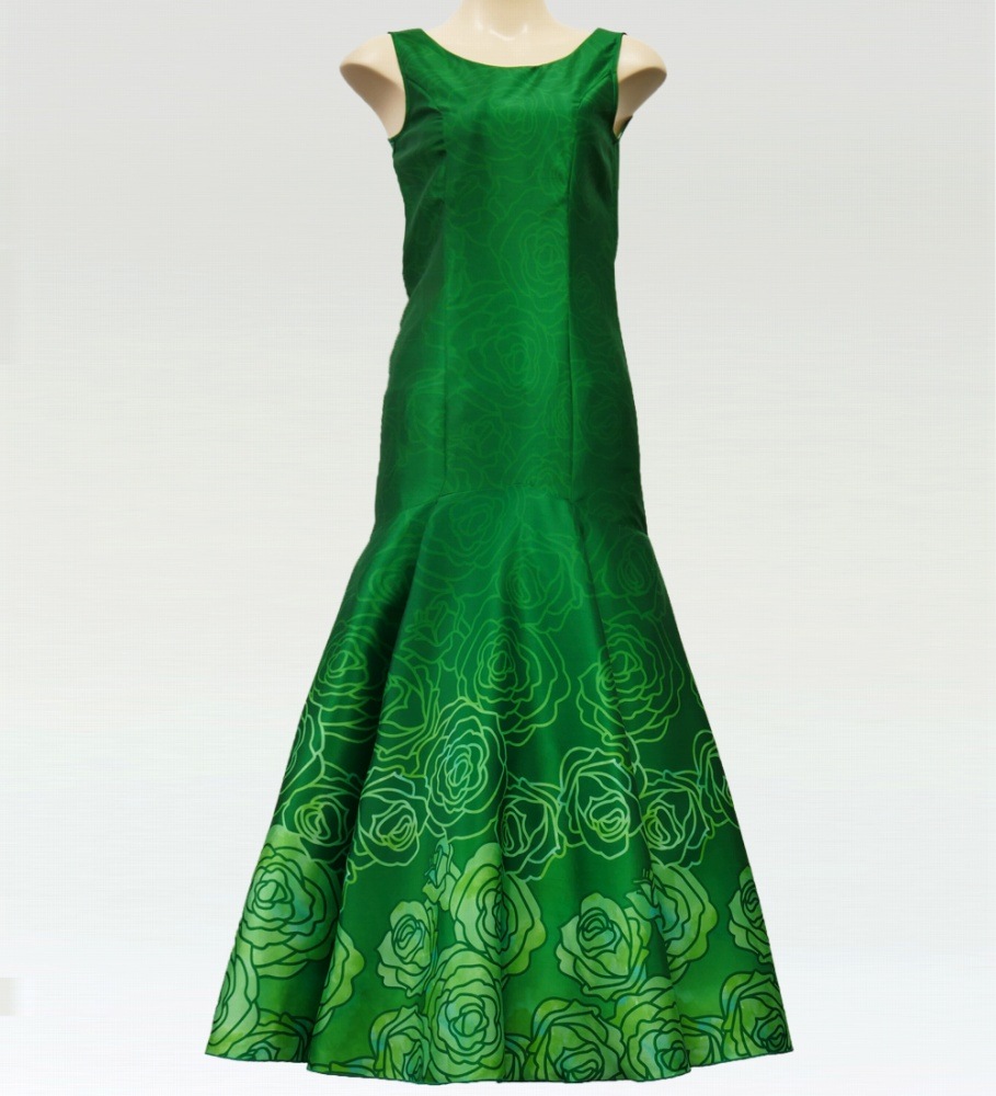 ロング丈】 フラドレス ロケラニシャンタン グリーン J2556gr | hula