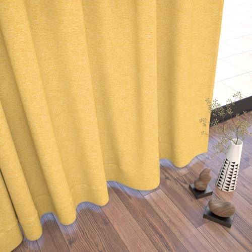 既製】カジュアル 無地の形状記憶付 ポリーヌ(イエロー) | ドレープ