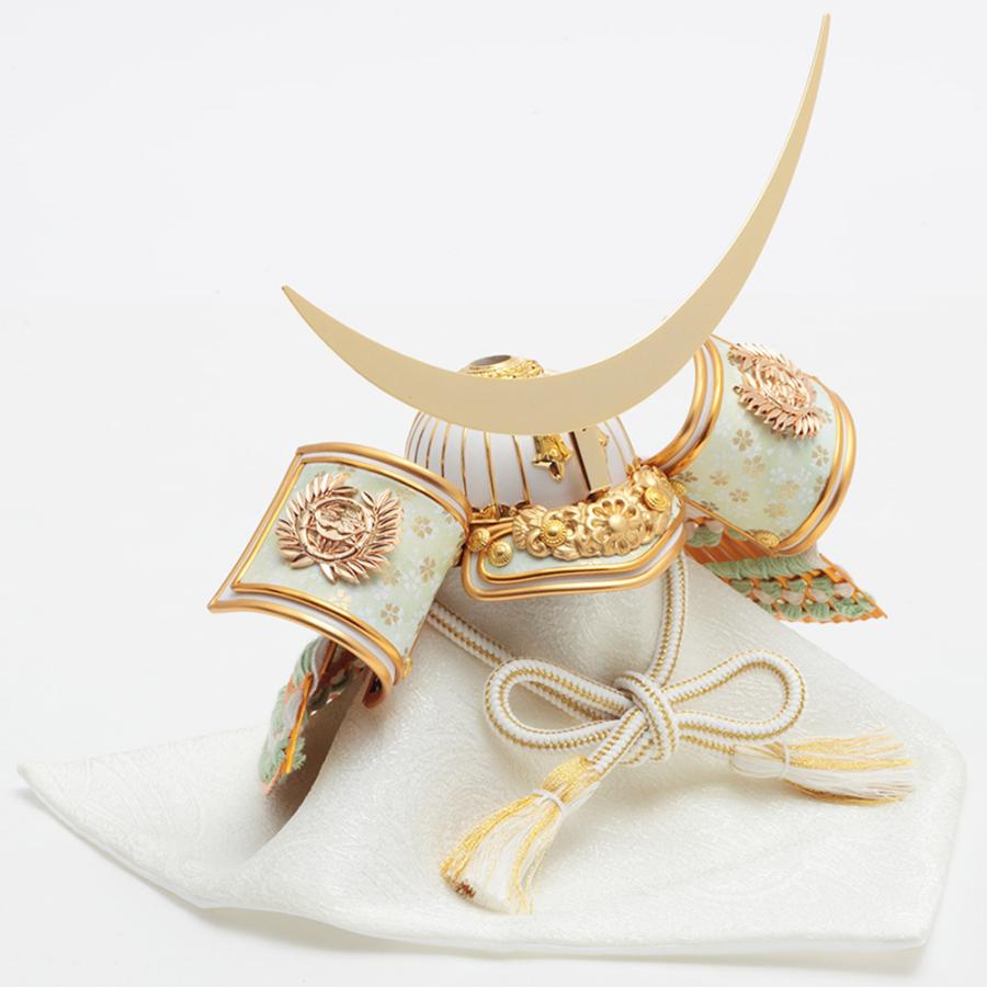 五月人形 久月作 コンパクト お祝い 兜飾り 収納飾り 伊達政宗 正絹