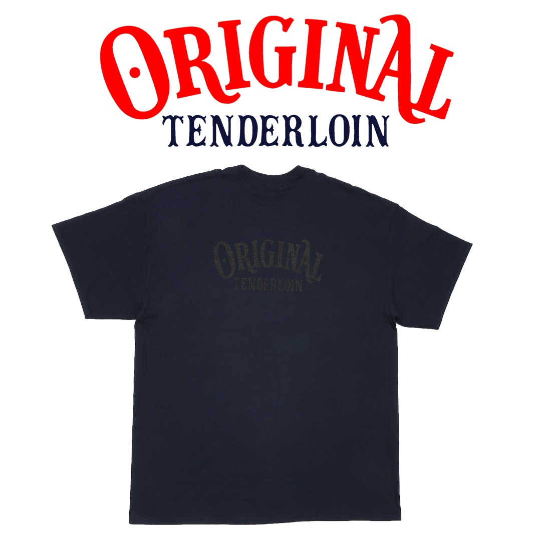 TENDERLOIN LOGO POCKET T-SHIRTS 6.0oz PREMIUM COTTON 100% NAVY | T