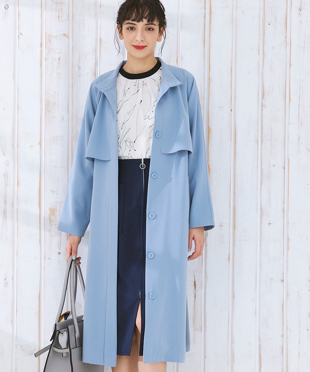 SALE】バックサテンスタンドカラートレンチコート - 12Twelve Agenda