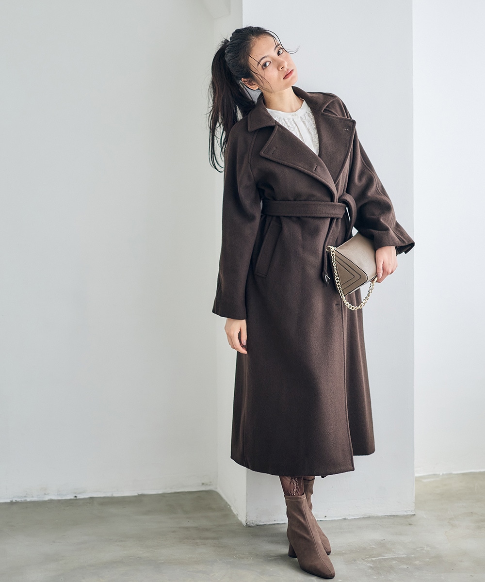 SALE】ウールベルテッドロングコート - 12Twelve Agenda(トゥエルブ