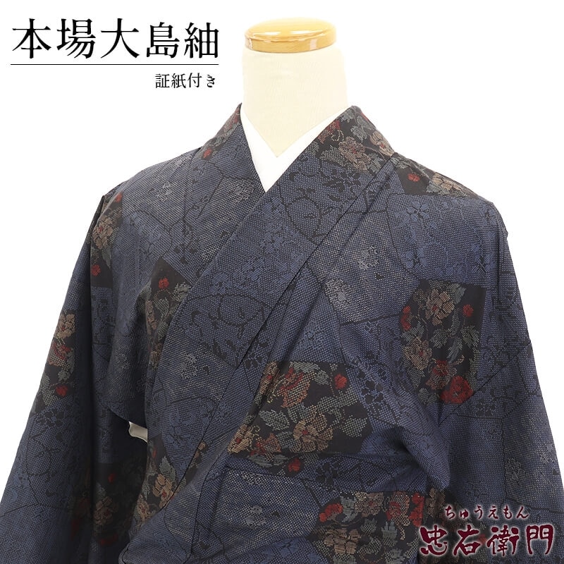 春一番の日に着たい色】【中古】 本場大島紬 証紙付き レディース 正絹