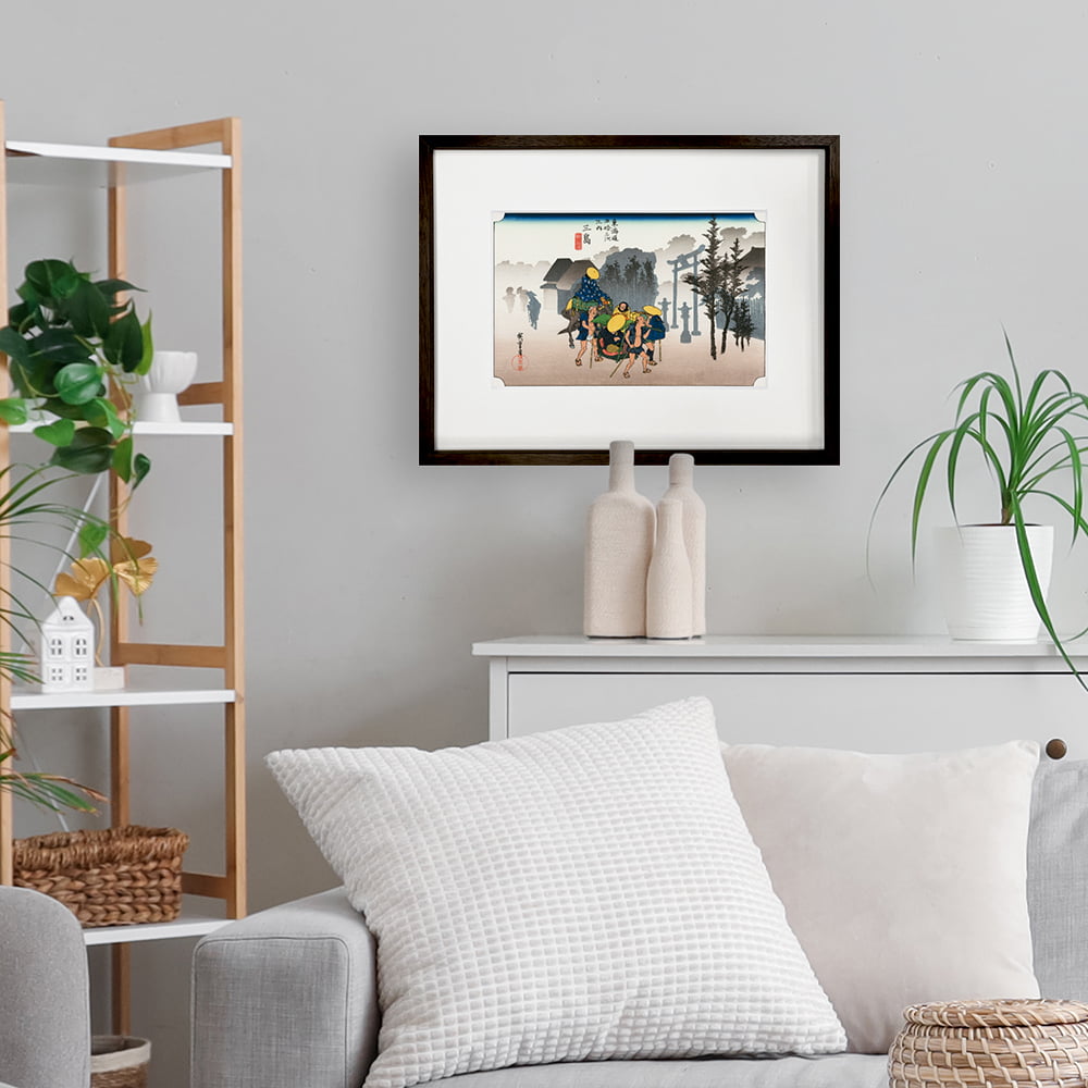 歌川広重「東海道五十三次 三島 朝霧」浮世絵木版画｜浮世絵工房