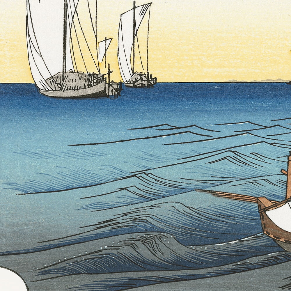 歌川広重「東海道五十三次 桑名 七里渡口」浮世絵木版画｜浮世絵工房