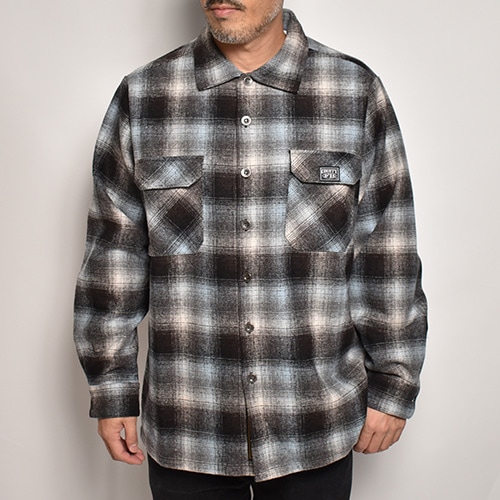 FB County/L/S Ombre Checked Wool Shirt（エフビーカウンティ
