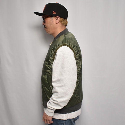 Customized MA-1 Cut Off Vest(MA-1カットオフベスト)オリーブ [a-6869